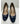 Salvatore Ferragamo Navy Blue Leather Heels - Elegant Designer Pumps Size 42